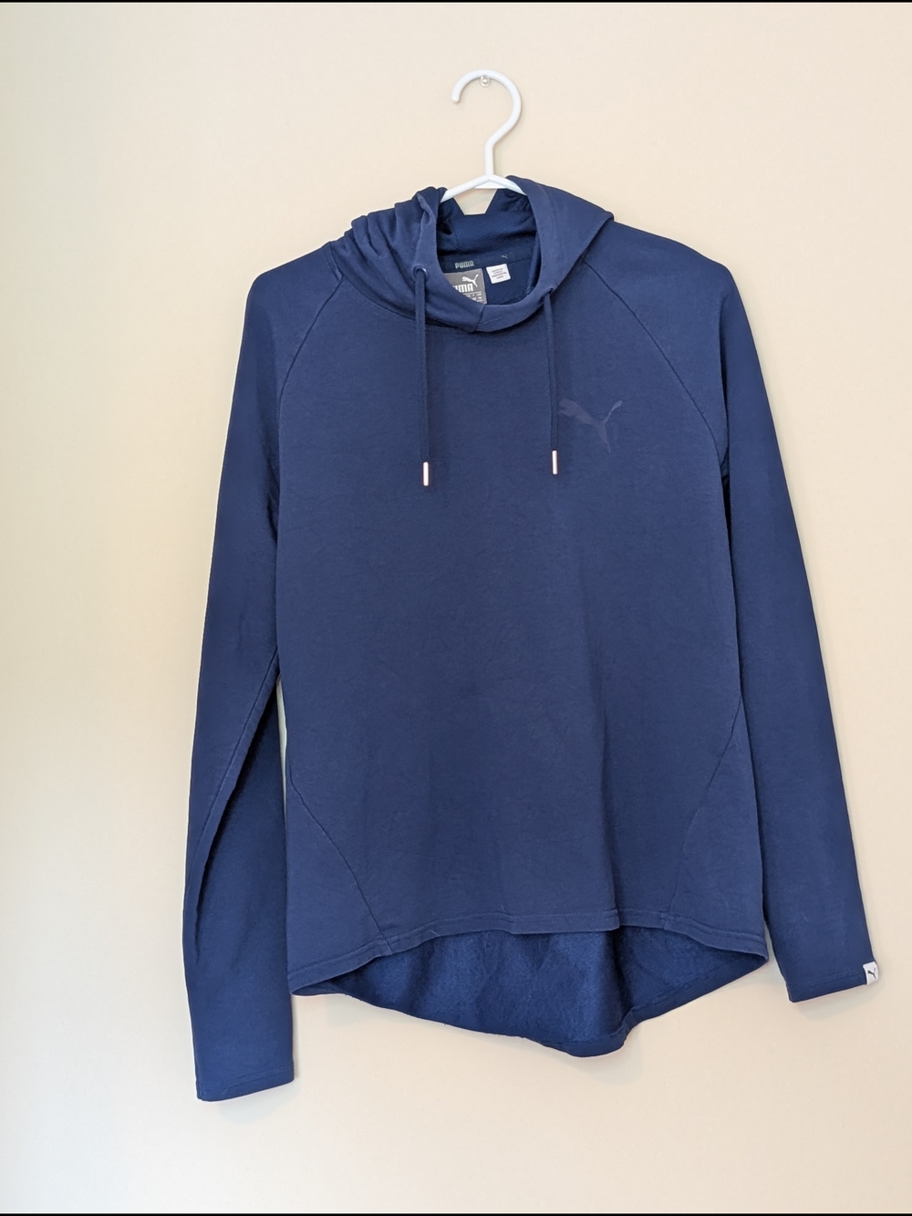 Puma Women's, Dark Navy Hooded Pullover, Size Large